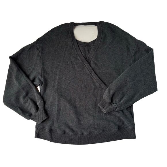 Hollister Women’s Long Sleeve Gray Crewneck Sweater Open Back Pullover Size XS - Picture 2 of 14